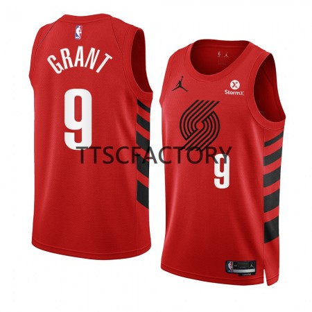 Dres Portland Trail Blazers Jerami Grant 9 Nike 2022-23 Statement Edition Crvena Swingman - Muške